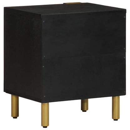vidaXL Bedside Cabinet Black 40x33x46 cm Solid Wood Mango