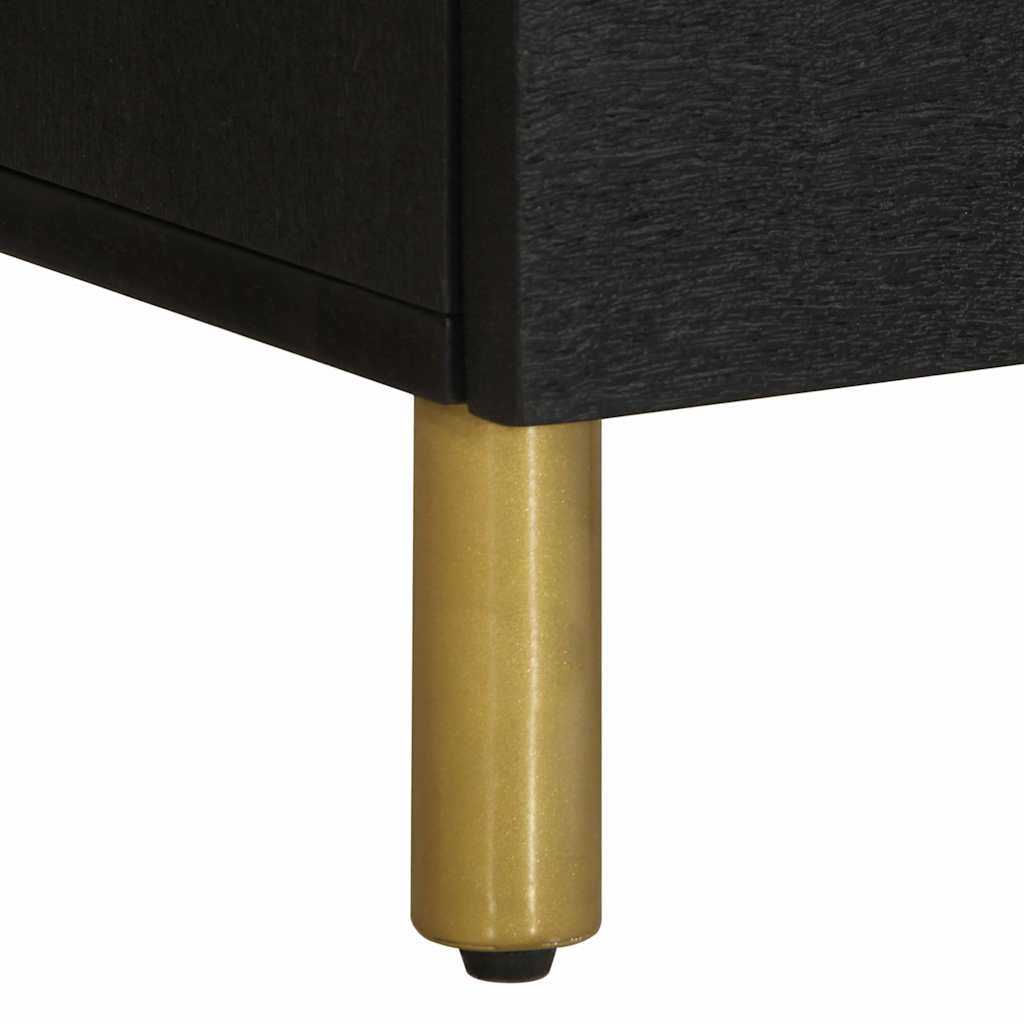 vidaXL Bedside Cabinet Black 40x33x46 cm Solid Wood Mango