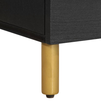 vidaXL Bedside Cabinet Black 40x33x46 cm Engineered Wood