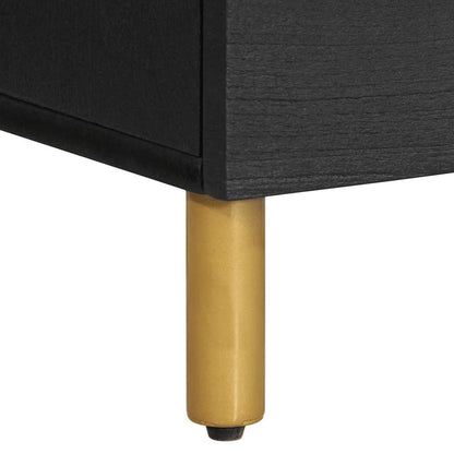 vidaXL Bedside Cabinet Black 40x33x46 cm Engineered Wood