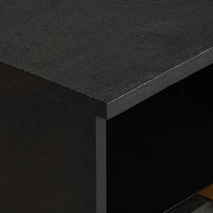 vidaXL Bedside Cabinet Black 40x33x46 cm Engineered Wood