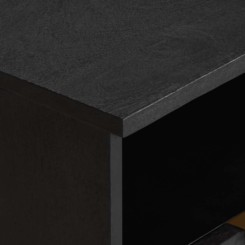 vidaXL Bedside Cabinet Black 40x33x46 cm Engineered Wood