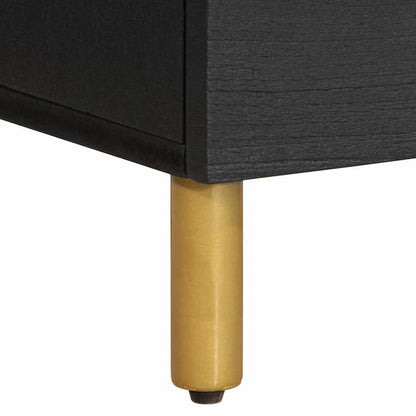 vidaXL Bedside Cabinet Black 40x33x46 cm Engineered Wood