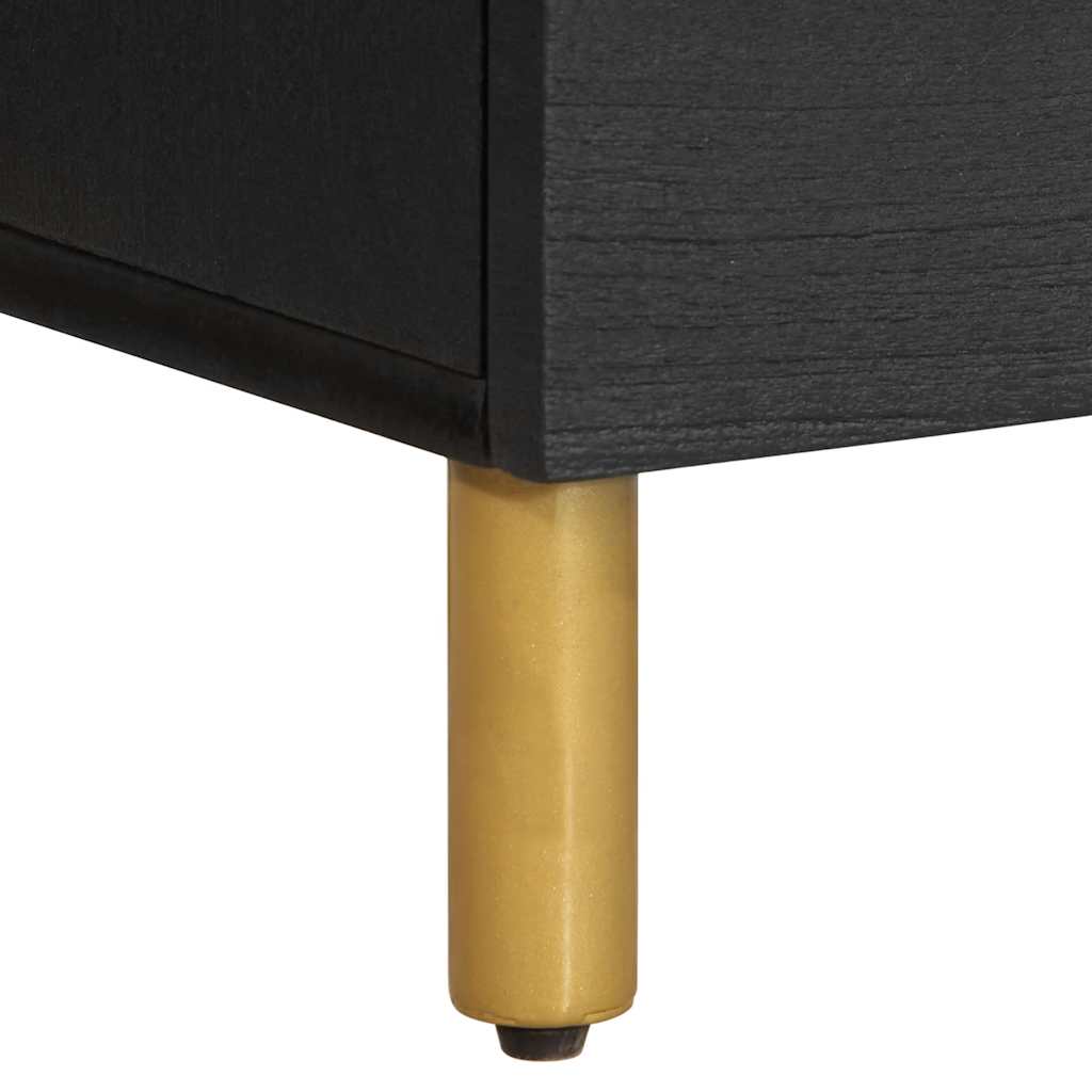 vidaXL Bedside Cabinet Black 40x33x46 cm Engineered Wood