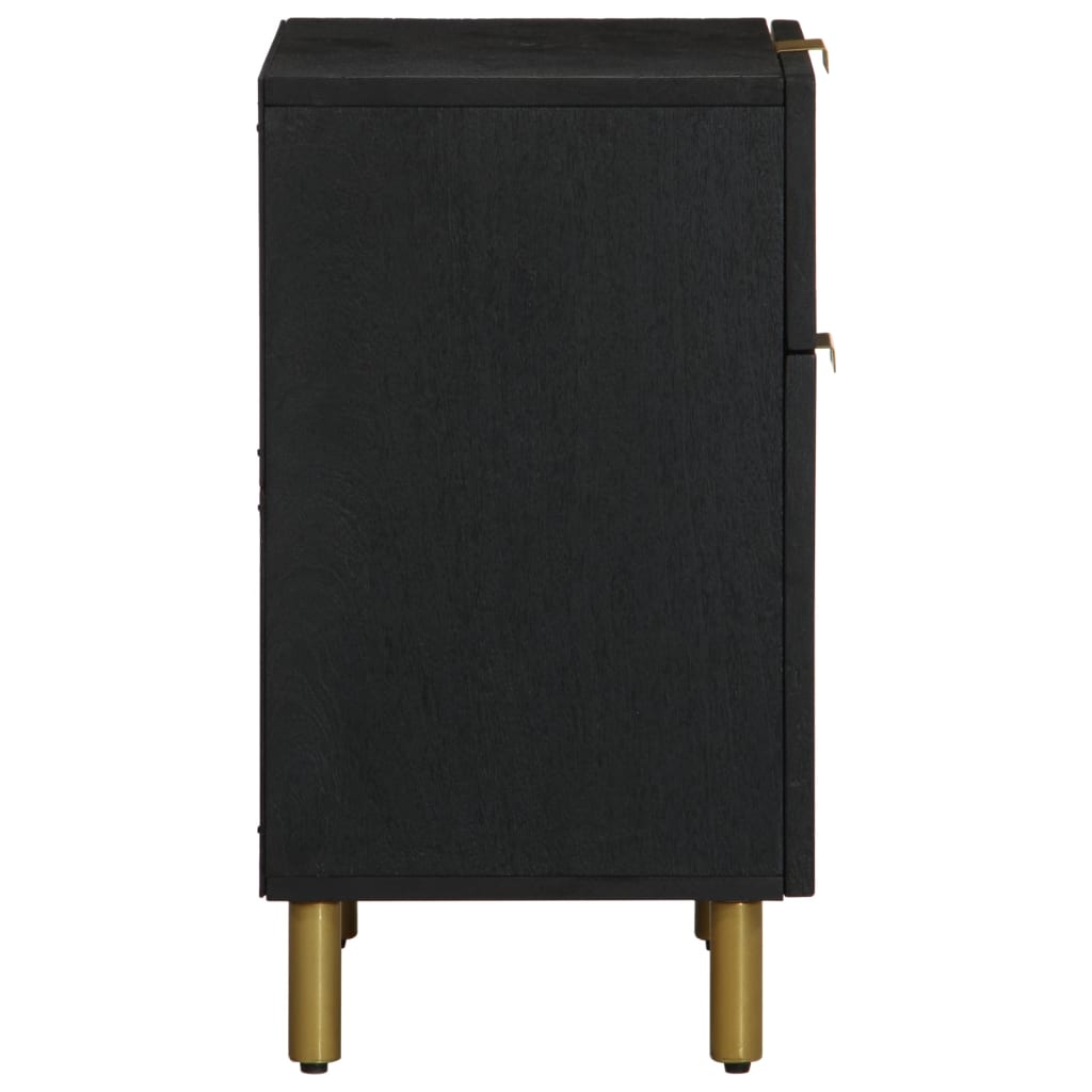 vidaXL Bedside Cabinet Black 50x33x60 cm Engineered Wood