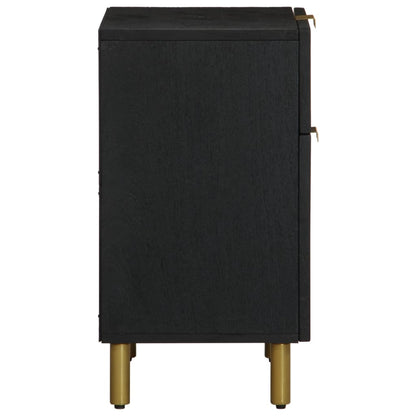 vidaXL Bedside Cabinet Black 50x33x60 cm Engineered Wood