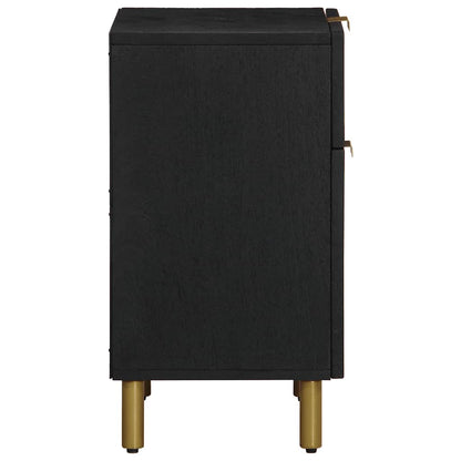 vidaXL Bedside Cabinet Black 50x33x60 cm Engineered Wood