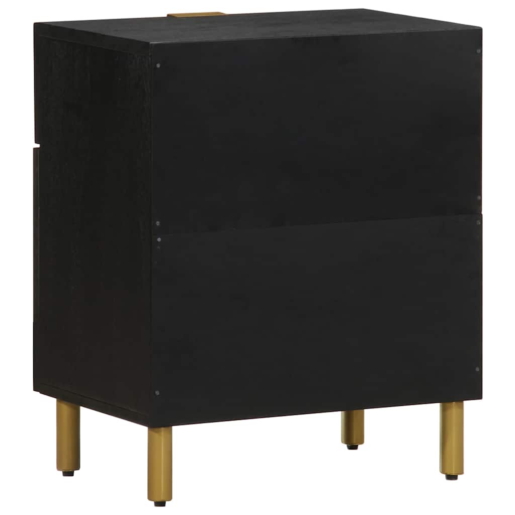vidaXL Bedside Cabinet Black 50x33x60 cm Engineered Wood