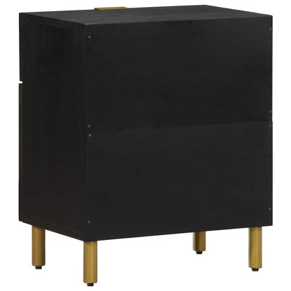 vidaXL Bedside Cabinet Black 50x33x60 cm Engineered Wood