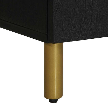 vidaXL Bedside Cabinet Black 50x33x60 cm Engineered Wood