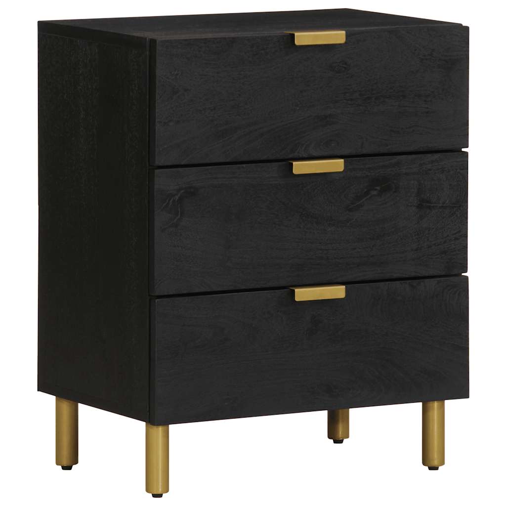 vidaXL Bedside Cabinet Black 50x33x62 cm Engineered Wood