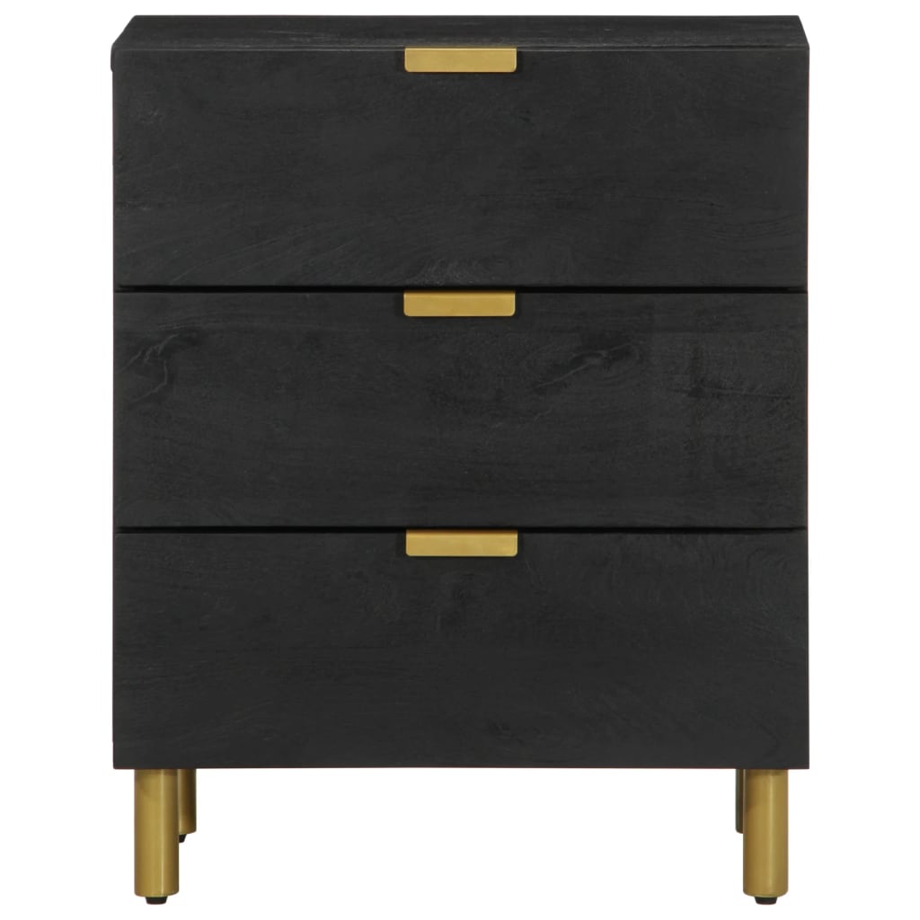 vidaXL Bedside Cabinet Black 50x33x62 cm Engineered Wood