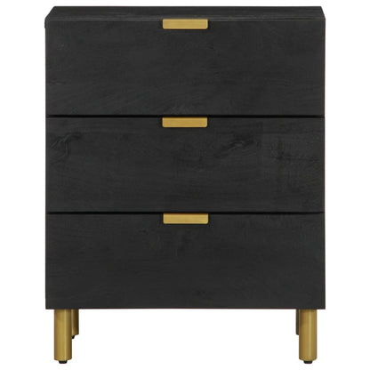 vidaXL Bedside Cabinet Black 50x33x62 cm Engineered Wood