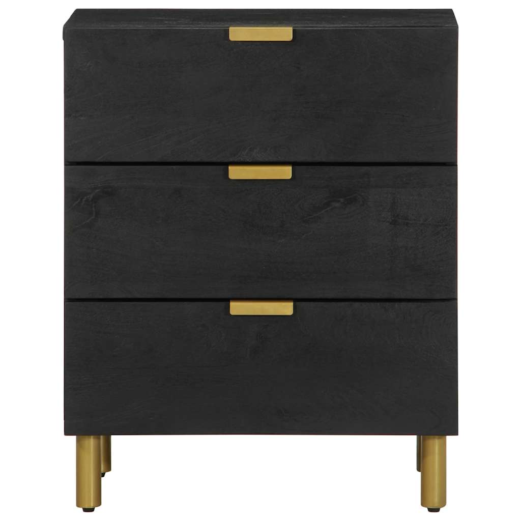 vidaXL Bedside Cabinet Black 50x33x62 cm Engineered Wood