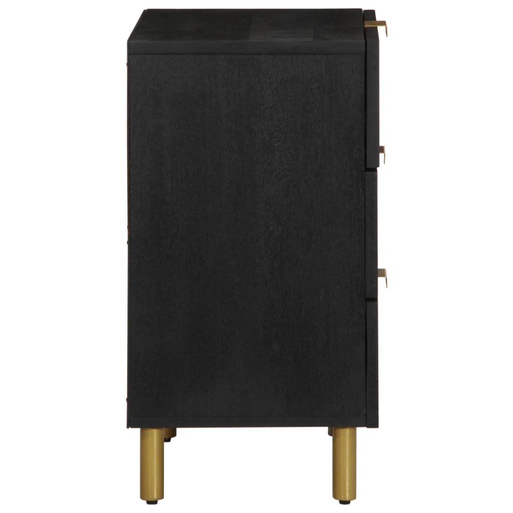 vidaXL Bedside Cabinet Black 50x33x62 cm Engineered Wood