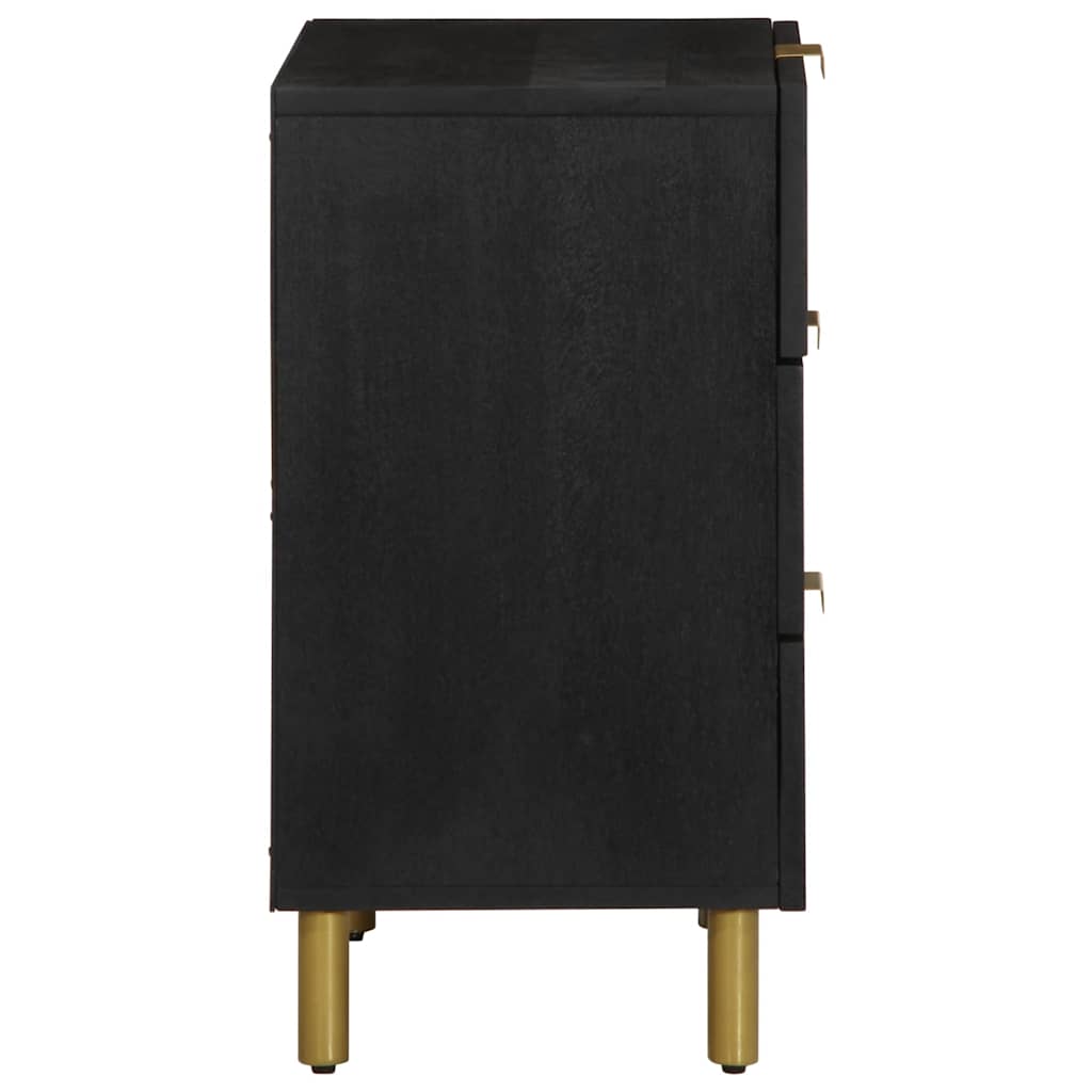vidaXL Bedside Cabinet Black 50x33x62 cm Engineered Wood