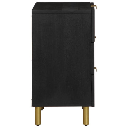 vidaXL Bedside Cabinet Black 50x33x62 cm Engineered Wood