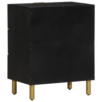 vidaXL Bedside Cabinet Black 50x33x62 cm Engineered Wood