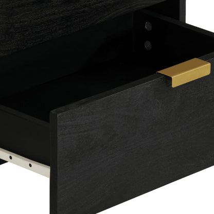 vidaXL Bedside Cabinet Black 50x33x62 cm Engineered Wood