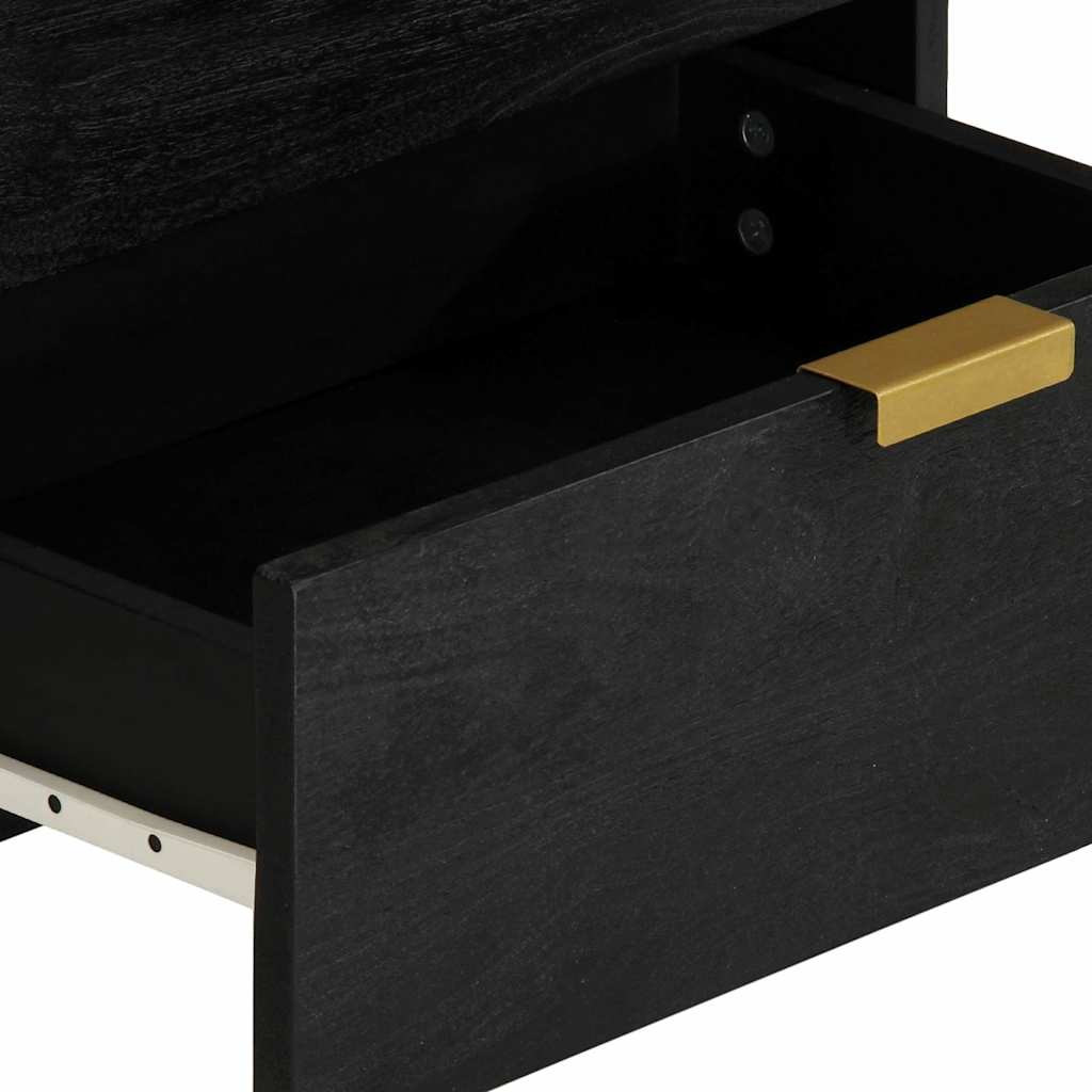vidaXL Bedside Cabinet Black 50x33x62 cm Engineered Wood