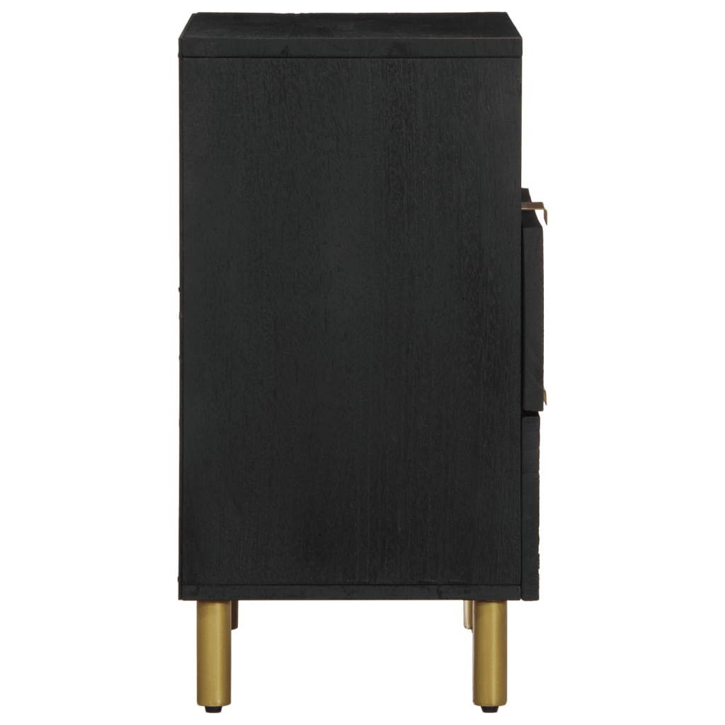 vidaXL Bedside Cabinet Black 50x33x62 cm Engineered Wood
