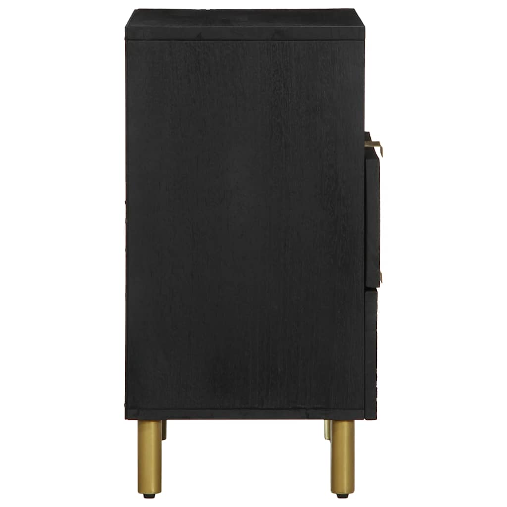 vidaXL Bedside Cabinet Black 50x33x62 cm Engineered Wood