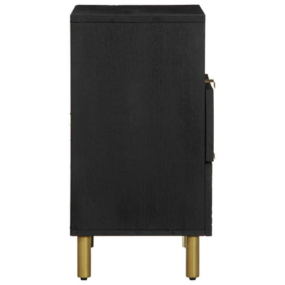 vidaXL Bedside Cabinet Black 50x33x62 cm Engineered Wood