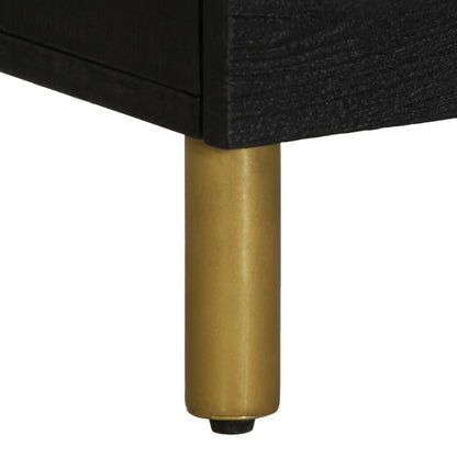 vidaXL Bedside Cabinet Black 50x33x62 cm Engineered Wood