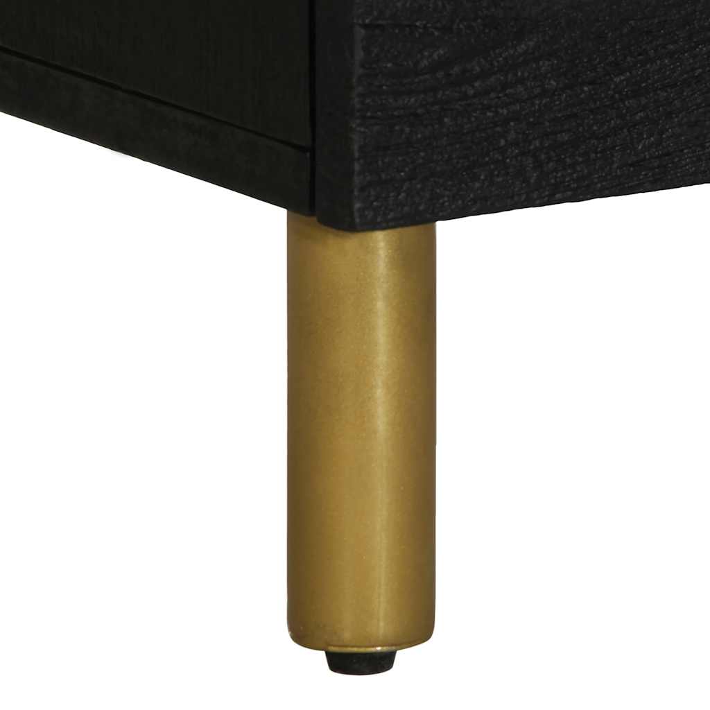 vidaXL Bedside Cabinet Black 50x33x62 cm Engineered Wood
