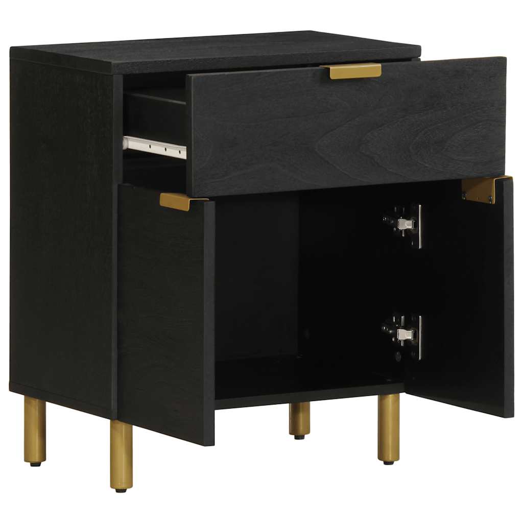 vidaXL Bedside Cabinet Black 50x33x60 cm Engineered Wood