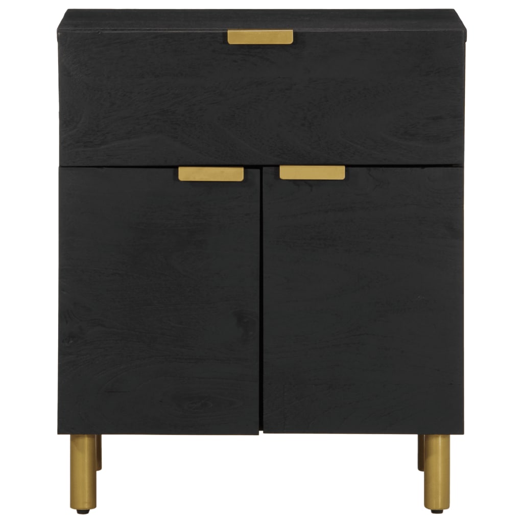 vidaXL Bedside Cabinet Black 50x33x60 cm Engineered Wood