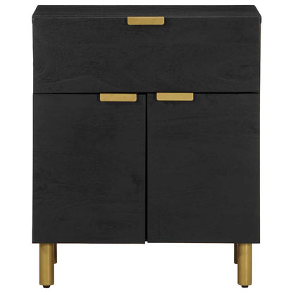 vidaXL Bedside Cabinet Black 50x33x60 cm Engineered Wood