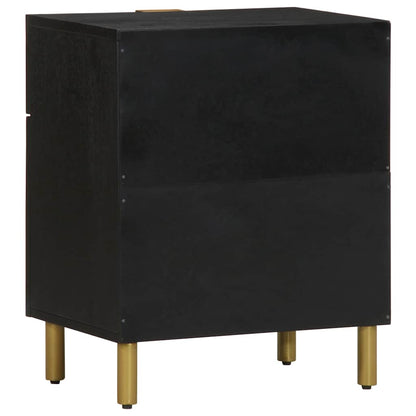 vidaXL Bedside Cabinet Black 50x33x60 cm Engineered Wood