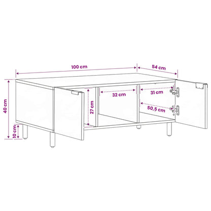 vidaXL Coffee Table Black 100x54x40 cm Engineered Wood
