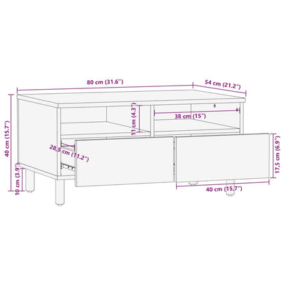 vidaXL Coffee Table Black 80x54x40 cm Engineered Wood