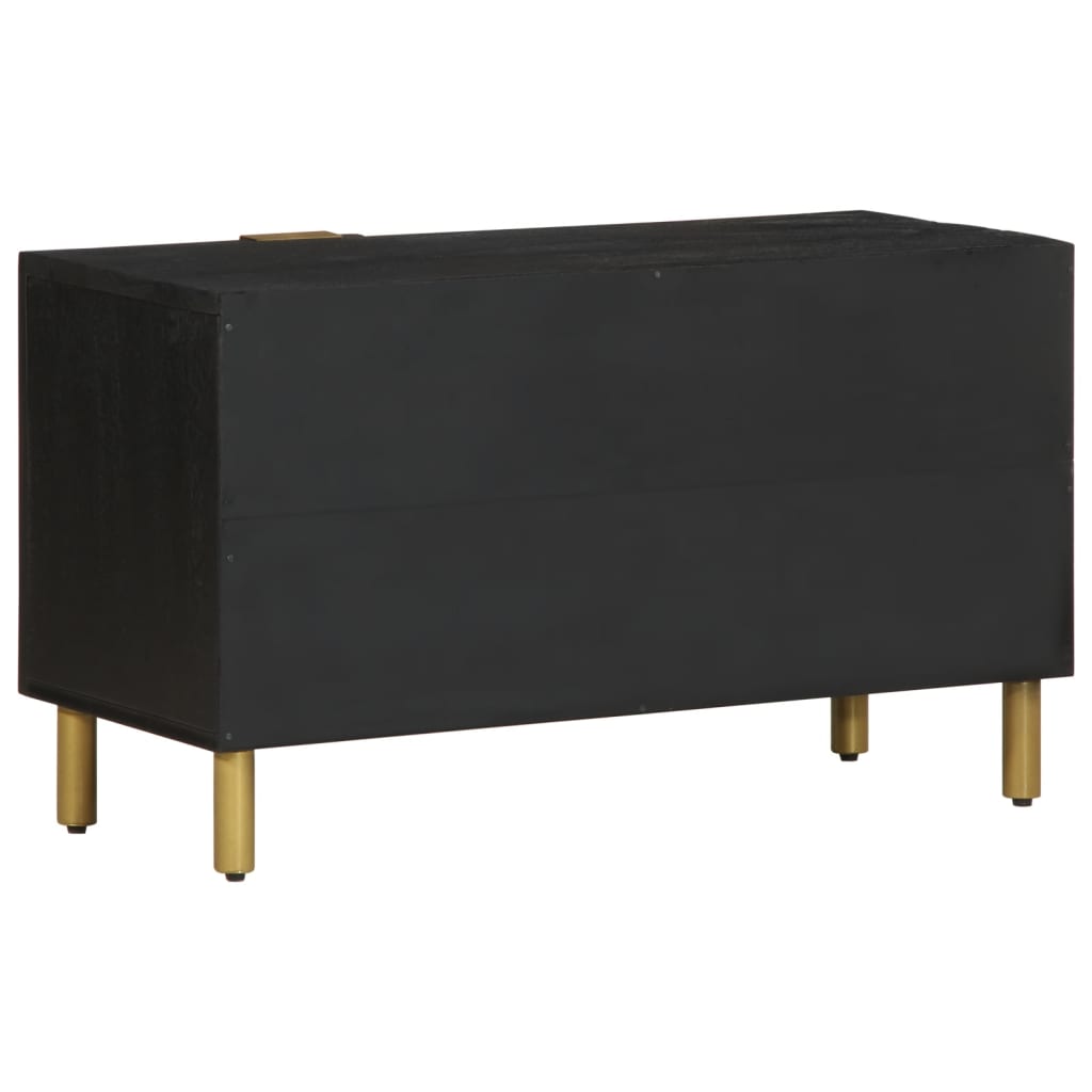 vidaXL TV Cabinet Black 80x33x46 cm Engineered Wood