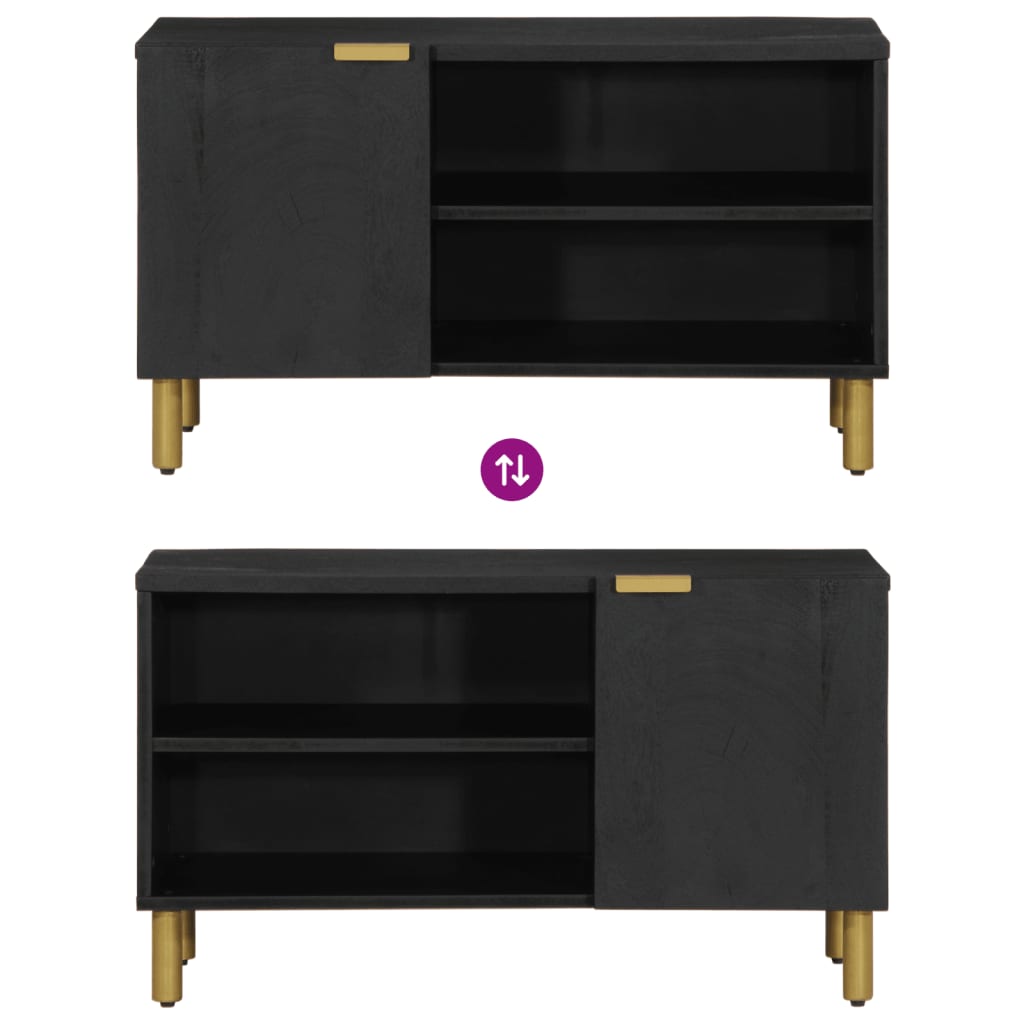 vidaXL TV Cabinet Black 80x33x46 cm Engineered Wood