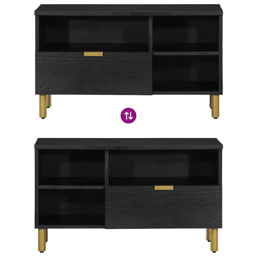 vidaXL TV Cabinet Black 80x33x46 cm Engineered Wood