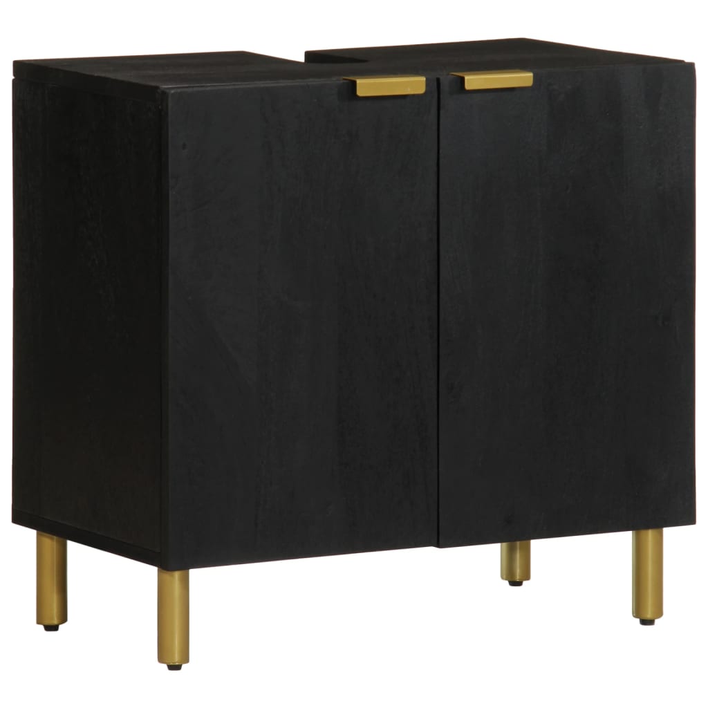vidaXL Bathroom Sink Cabinet Black 62x33x58 cm Engineered Wood