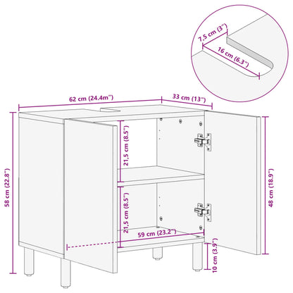 vidaXL Bathroom Sink Cabinet Black 62x33x58 cm Engineered Wood