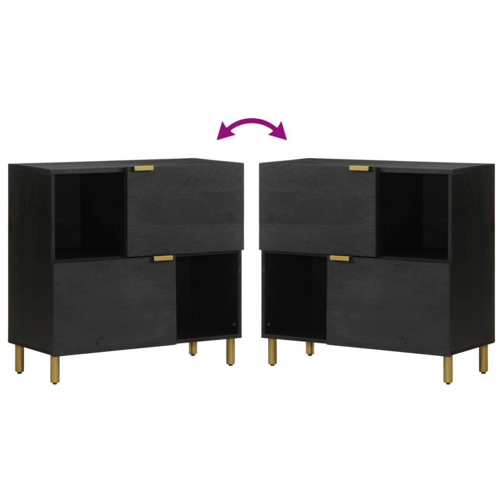 vidaXL Sideboard Black 80x33x75 cm Engineered Wood