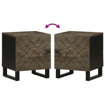 vidaXL Bedside Cabinet Black 40x33x46 cm Solid Wood Mango