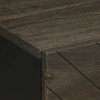vidaXL Bedside Cabinet Black 40x33x46 cm Solid Wood Mango