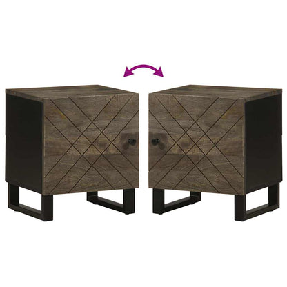 vidaXL Bedside Cabinets 2 pcs Black 40x33x46 cm Solid Wood Mango