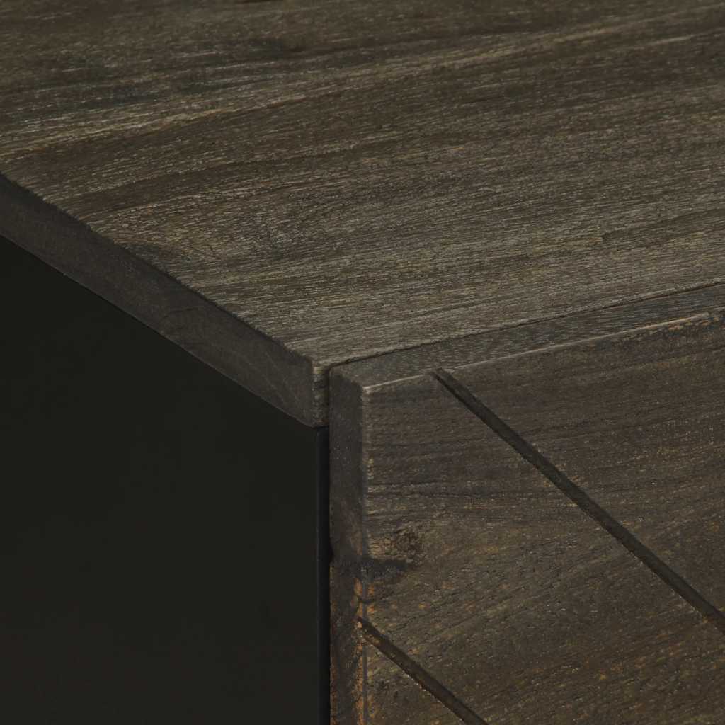 vidaXL Bedside Cabinets 2 pcs Black 40x33x46 cm Solid Wood Mango