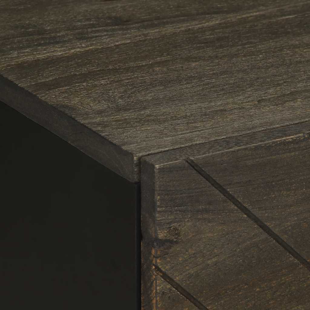 vidaXL Bedside Cabinets 2 pcs Black 40x33x46 cm Solid Wood Mango