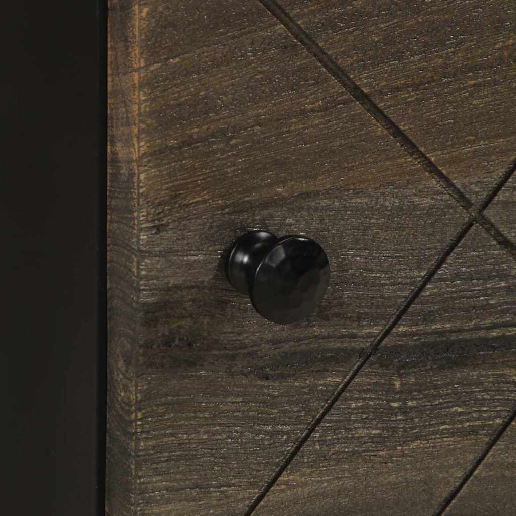 vidaXL Bedside Cabinets 2 pcs Black 40x33x46 cm Solid Wood Mango