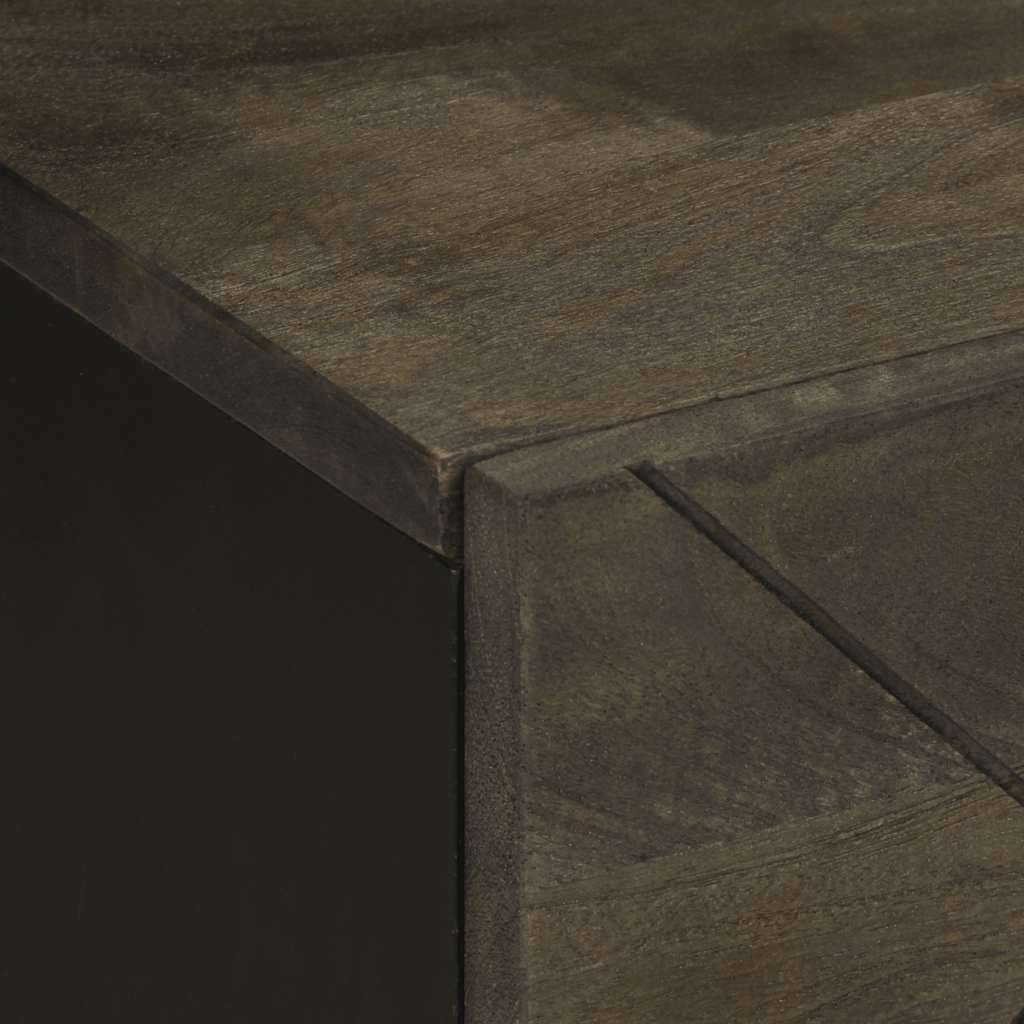 vidaXL Bedside Cabinet Black 40x33x46 cm Solid Wood Mango