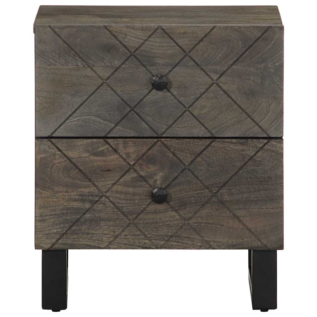 vidaXL Bedside Cabinets 2 pcs Black 40x33x46 cm Solid Wood Mango