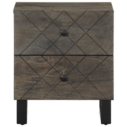 vidaXL Bedside Cabinets 2 pcs Black 40x33x46 cm Solid Wood Mango